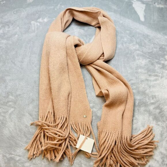 LC Lauren Conrad Fringe Scarf Long Peach 100% Acrylic Fall Winter Cozy Chic NWT - Picture 1 of 5